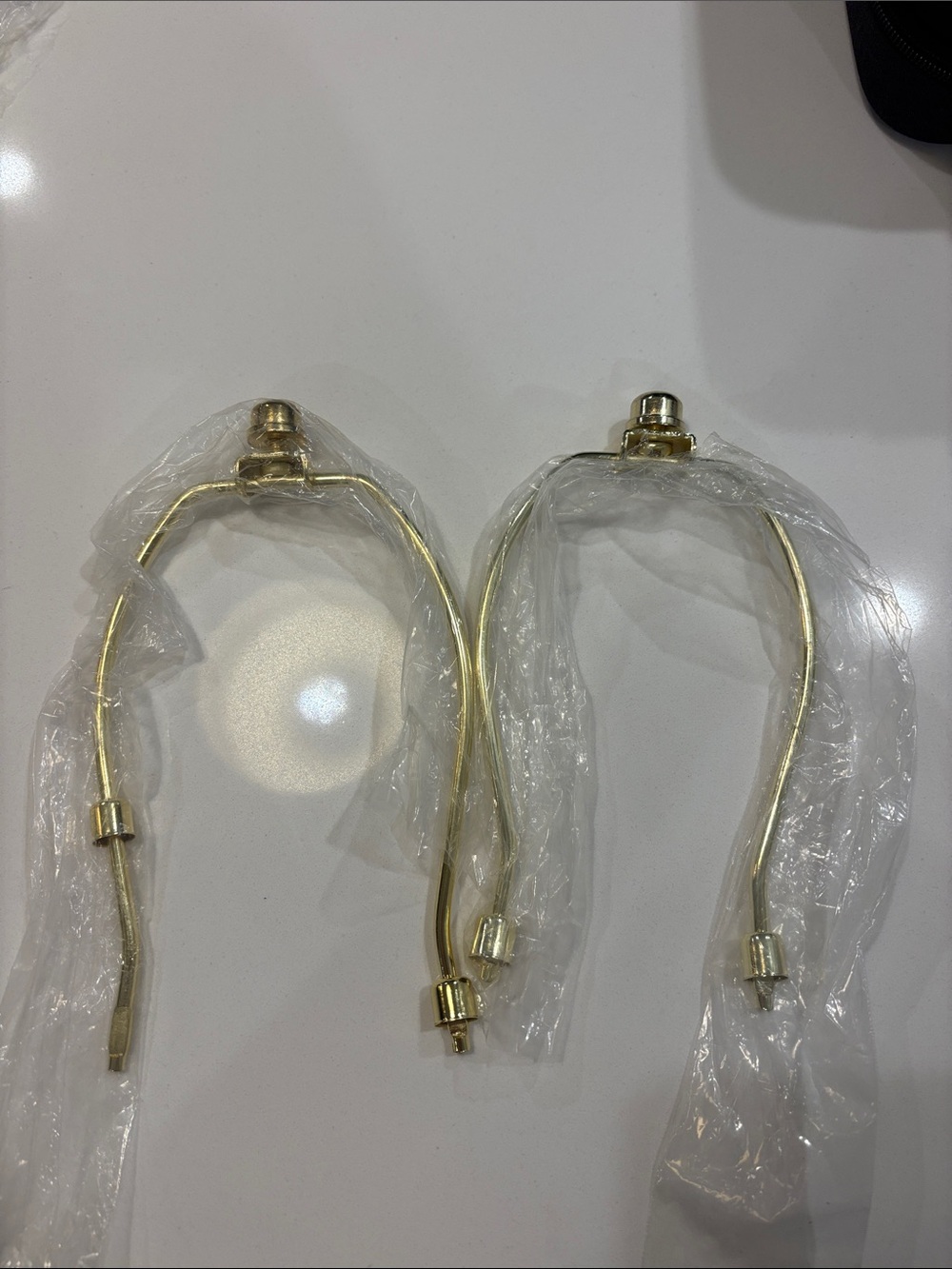 Gold Lamp Harp Pair - Replacement Lamp Harps